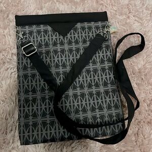 Gray & Black Crossbody Bag